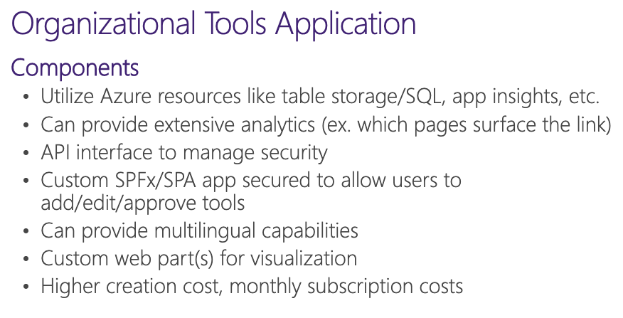 List of organization tools application that are described in the following paragraph.