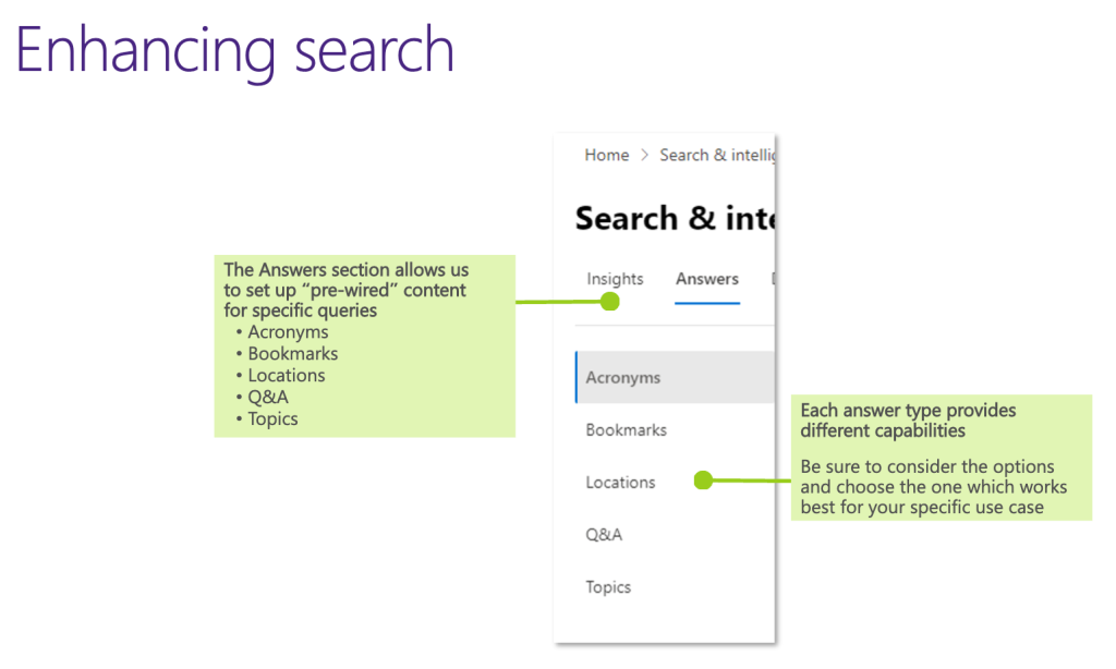Screenshot of the answers section described in the following paragraph.